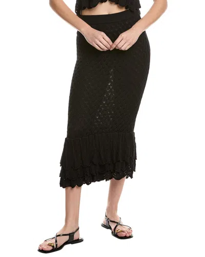 Beach Riot Polly Midi Skirt In Black