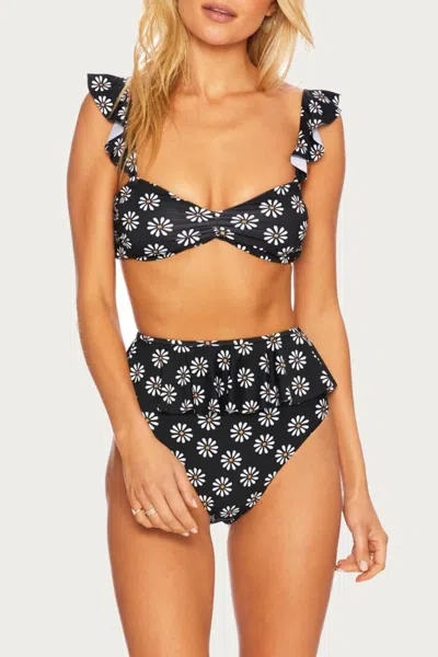Beach Riot Daisy Bikini Bottom In Black