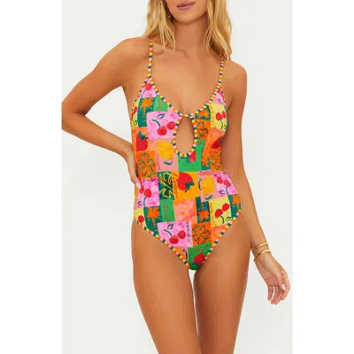 Beach Riot Priscilla Cutout One-piece Swimsuit In Red