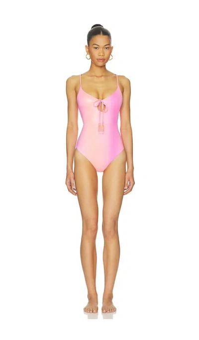Beach Riot Priscilla Keyhole One-piece Swimsuit In Pink