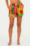 Beach Riot Rayah Pull-on Short In Fruit Market In Multi