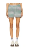 Beach Riot Rayah Short In Sage Bloom Stripe In Sage