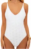 Beach Riot Reese Magnolia Eyelet One-piece In White In White