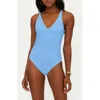 Beach Riot Reese Rib One-piece Swimsuit In Alps Blue