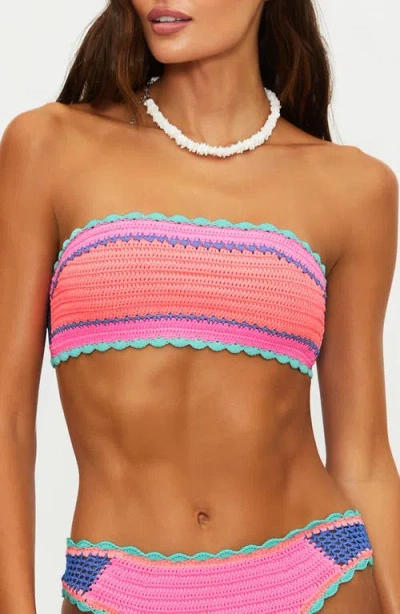 Beach Riot Rey Top Sea Breeze Crochet In Pink