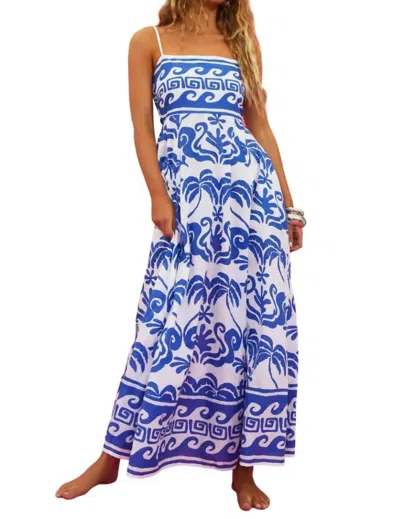 Beach Riot Rianne Dress In Blue/white