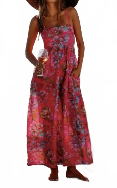Beach Riot Rianne Floral Cover-up Maxi Dress In Sugar Bloom In Brown