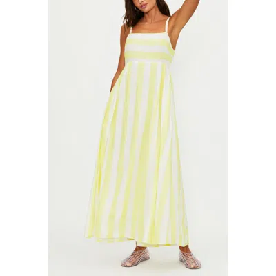 Beach Riot Rianne Stripe Cover-up Sundress In Yellow