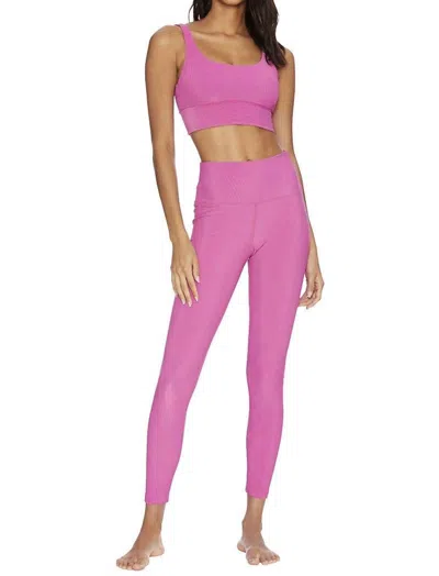Beach Riot Rib Legging In Hot Pink