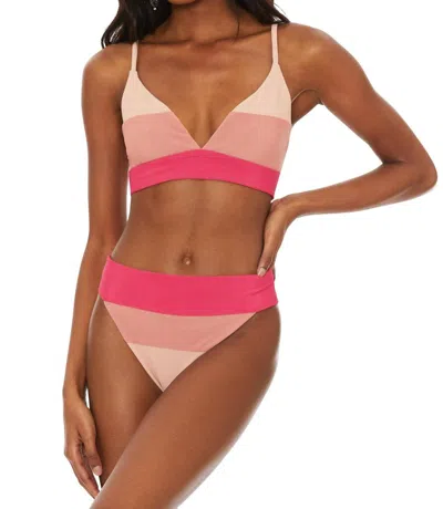 Beach Riot X Revolve Riza Bikini Top In Pink