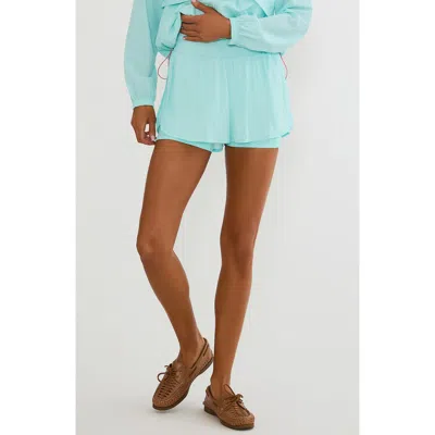 Beach Riot Roe High Waist Performance Shorts In Blue