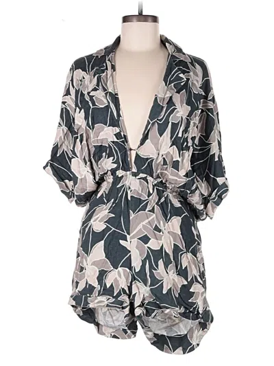 Pre-owned Beach Riot Romper In Gray