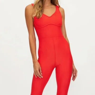 Beach Riot Rosalie Catsuit In Red