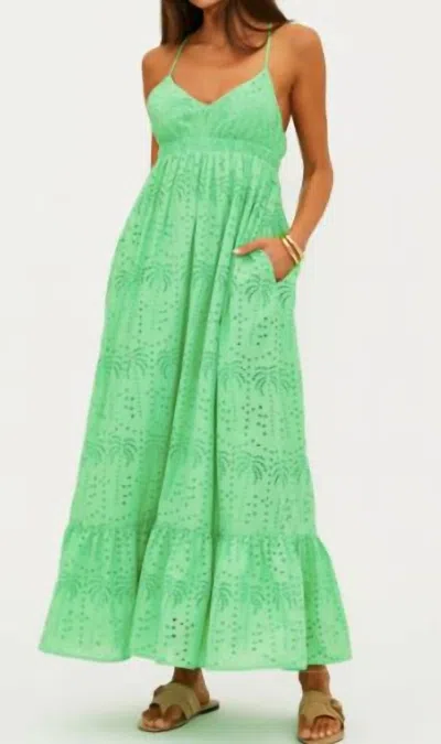 Beach Riot Ruthie Cotton Voile Cover-up Maxi Sundress In Green