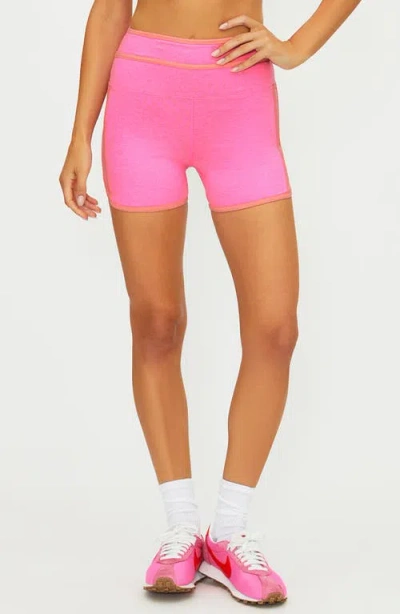 Beach Riot Ryder High Waist Bike Shorts In Pink