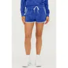 Beach Riot Rynn Velour Shorts In Riviera Azure