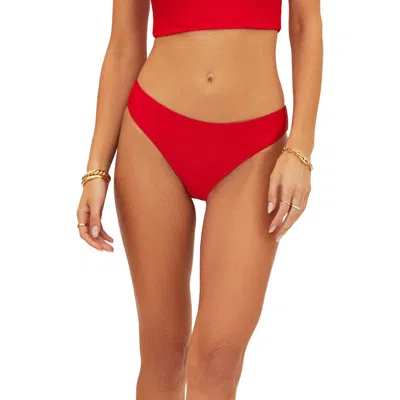 Beach Riot Saffron Bikini Bottoms In Red
