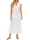 Beach Riot Sandra Midi Dress In White Linen In White