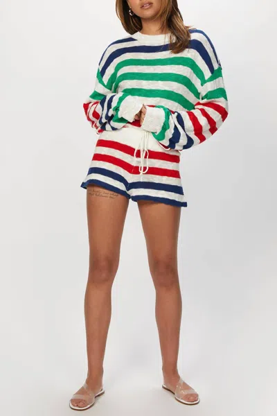 Beach Riot Sandy Short In Nautical Stripe In Multi