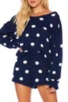 Beach Riot Sandy Short In Navy Polka Dot In Blue