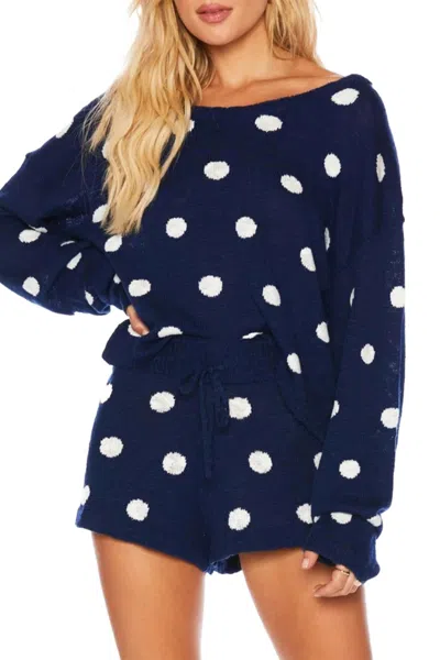 Beach Riot Sandy Short In Navy Polka Dot In Blue