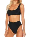 Beach Riot Peyton Ribbed Bikini Top In Black