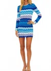 Beach Riot Shea Long Sleeve Cover-up Dress In Multi
