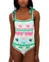 Beach Riot Shona One-piece Swimsuit In Tropical Palm