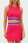 Beach Riot Gwen Stripe Accent Textured Crop Tank In Multi