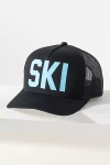 Beach Riot Ski Like A Girl Trucker Hat In Black