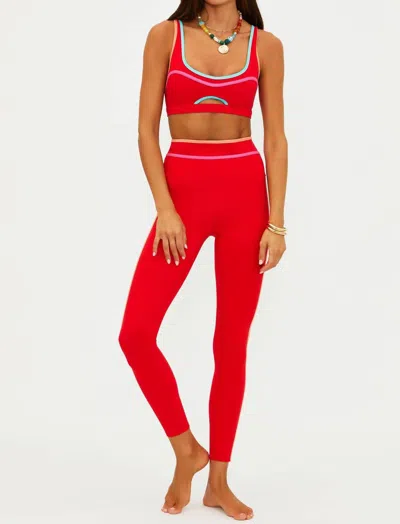 Beach Riot Solara High Compression Legging In Red In White