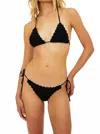 Beach Riot Soleil Crochet Side Tie Bikini Bottom In Black