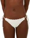 Beach Riot Soleil Crochet Side Tie Bikini Bottom In White