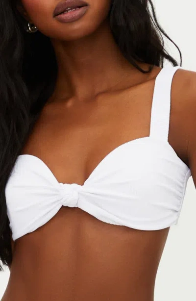 Beach Riot Sophia Sweetheart Neck Bikini Top In White