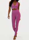 Beach Riot Tayler Rib Two-tone Leggings In Pink