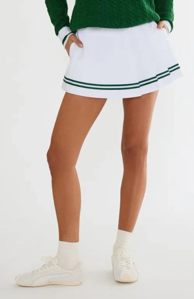 Beach Riot Sorrel Performance Pleated 13-inch Skort In White