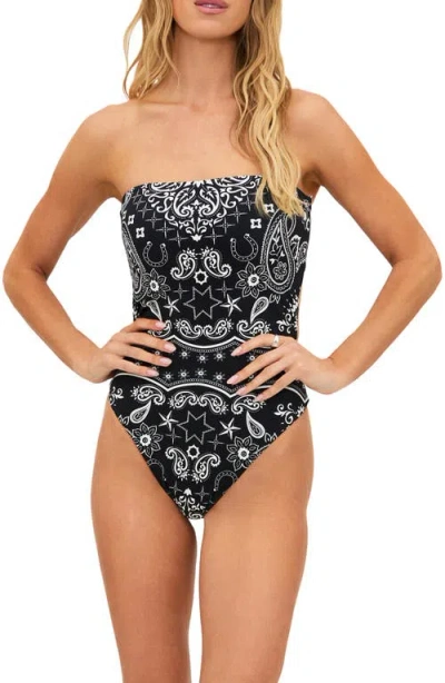 Beach Riot Stassia Rib One-piece Swimsuit In Black