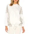 Beach Riot Stella Popover Hoodie In Taupe Snake In White