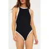 Beach Riot Steph Racerback One-piece Swimsuit In Black