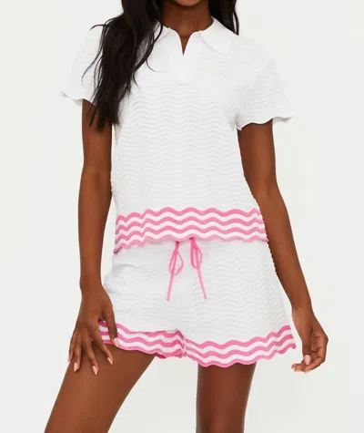 BEACH RIOT STRAWBERRY WAVE SET IN WHITE