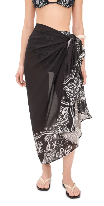 Beach Riot Sunny Sarong Bandana Black