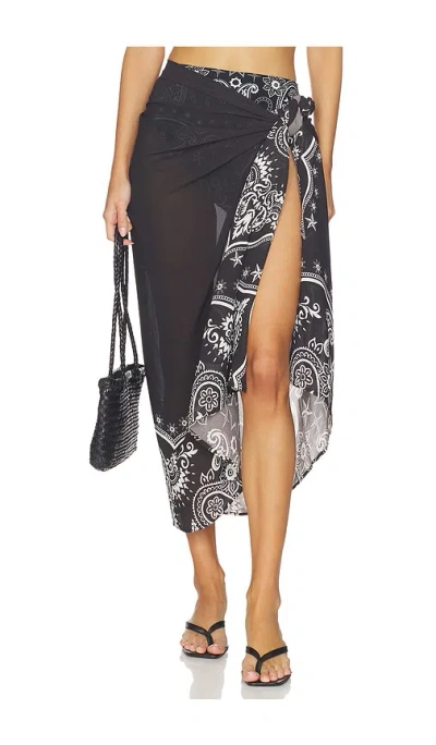 Beach Riot Sunny Sarong In Black