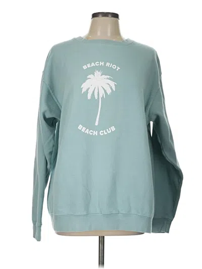 Pre-owned Beach Riot Sweatshirt In Teal