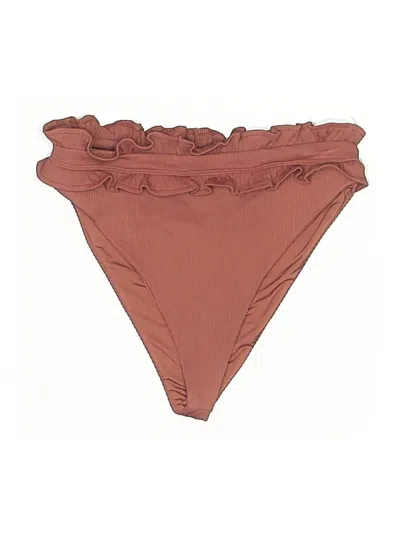 Pre-owned Beach Riot Swimsuit Bottoms In Brown
