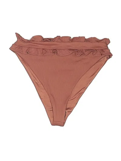 Pre-owned Beach Riot Swimsuit Bottoms In Brown