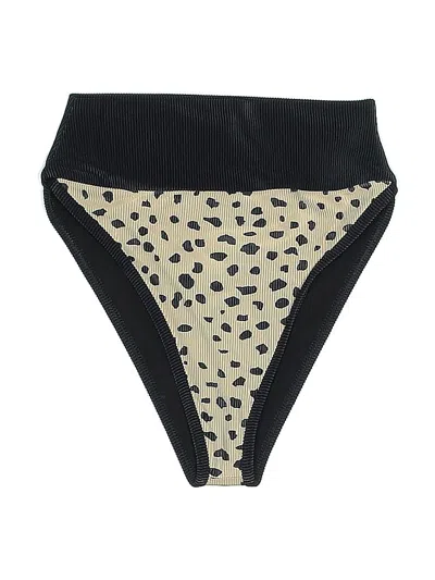 Pre-owned Beach Riot Swimsuit Bottoms In Gold
