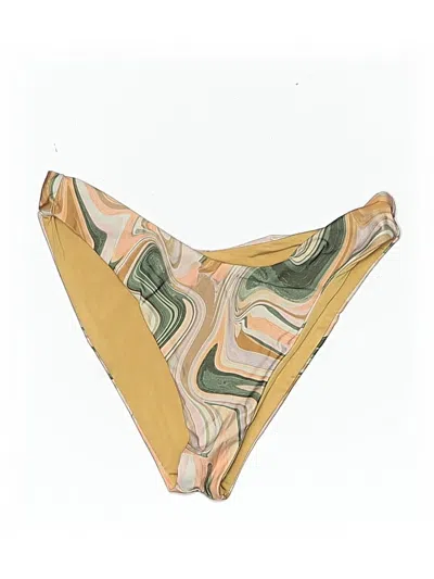Pre-owned Beach Riot Swimsuit Bottoms In Gold