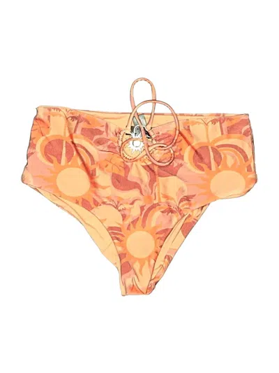 Pre-owned Beach Riot Swimsuit Bottoms In Orange