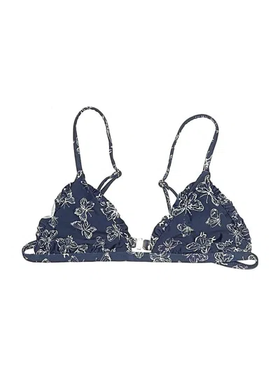 Pre-owned Beach Riot Swimsuit Top Blue Swimwear