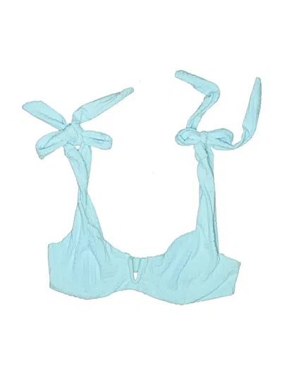 Pre-owned Beach Riot Swimsuit Top Blue Swimwear